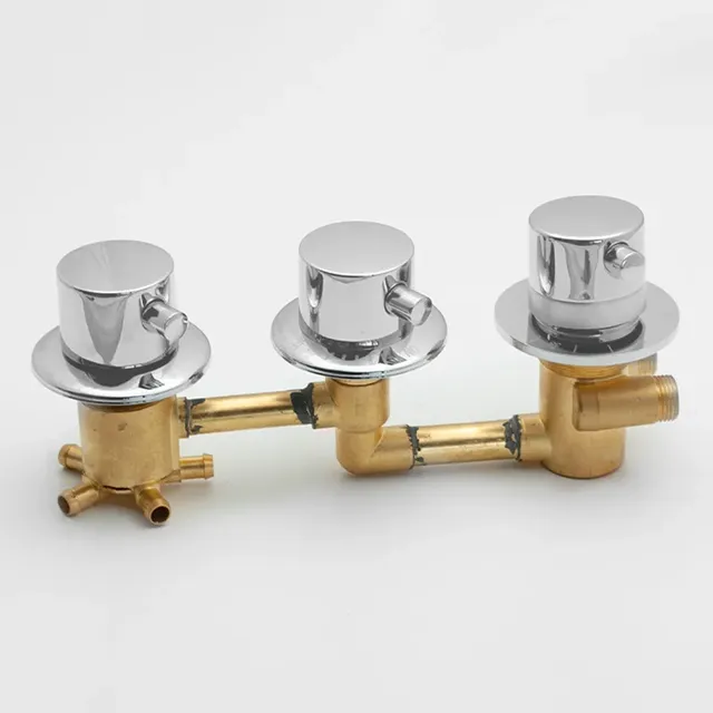 Robinet de douche thermostatique en laiton massif – vue 3