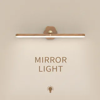 LED en bois veilleuse miroir avant lumière de remplissage Portable…
