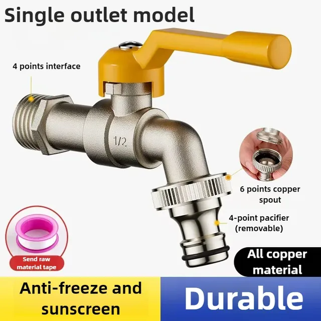 Robinet d'eau du robinet tout en cuivre – vue 6
