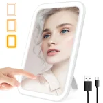 Miroir de maquillage LED miroir cosmétique éclairé avec support lumière de remplissage à intensité variable Len pour la maison chambre bureau voyage miroir de vanité Portable