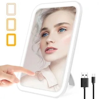 Miroir de maquillage LED miroir cosmétique éclairé avec support…