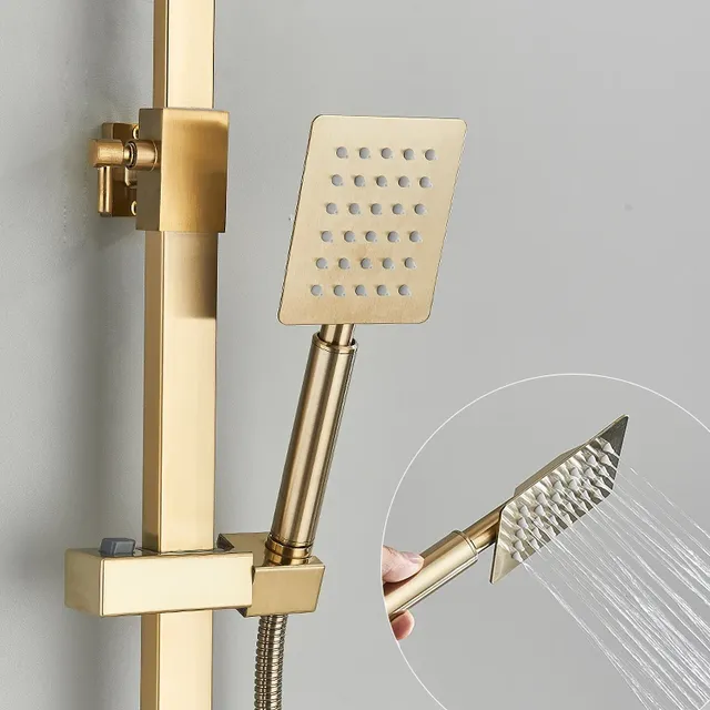 Robinet de douche doré brossé – vue 4