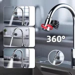 Nouveau 3 Modes d&rsquo;extension de robinet de cuisine, Extension de Rotation à 360 degrés pressurisée sans éclaboussures, robinet universel