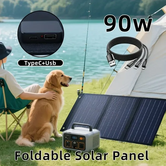Panneau solaire 90W avec USB – vue 5