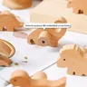 Poignée bouton bois massif clair poncé naturel arrondi… – vue 5
