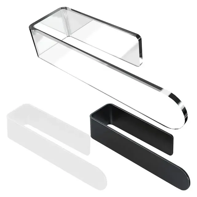 Porte serviettes autoadhésif acrylique transparent noir…
