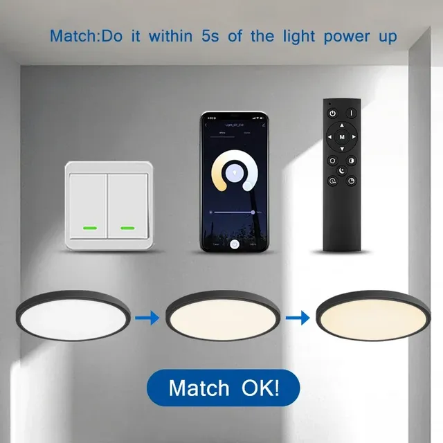 Plafonnier LED intelligent 28W WiFi Tuya App Google… – vue 5