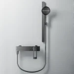 Robinets de baignoire-douche cascade noire, mitigeur de douche mural, robinets de bain-douche chaud et froid, BaRobinet Baignoire