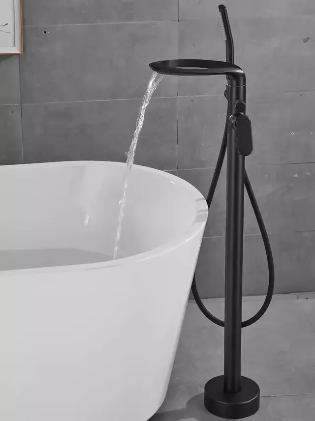 Tuqiu-Ensemble de douche de baignoire noire – vue 4