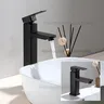 Mitigeur lavabo haut design contemporain chromé brillant… – vue 6
