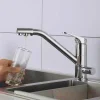 Mélangeur de granit pour évier, avec filtre à eau à osmose rotatif à 360 degrés, Purification d&rsquo;eau pivotante, 3 voies, robinets de cuisine