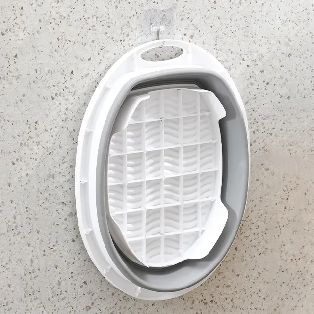 Bassine pliable portable silicone plastique pliant ovale… – vue 5