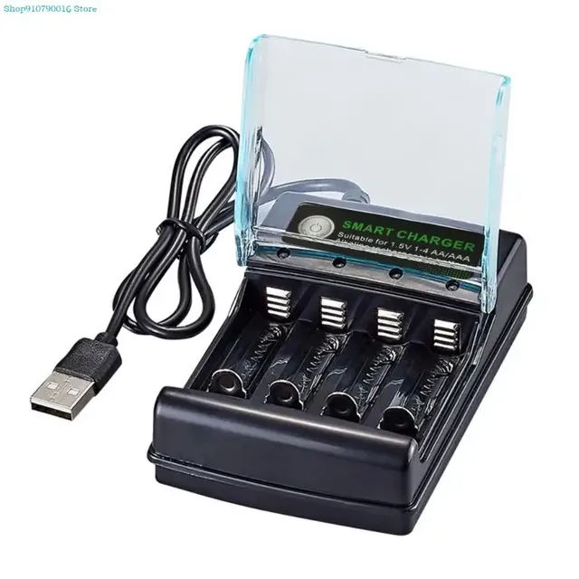 Chargeur piles alcalines rechargeable intelligent quatre… – vue 3