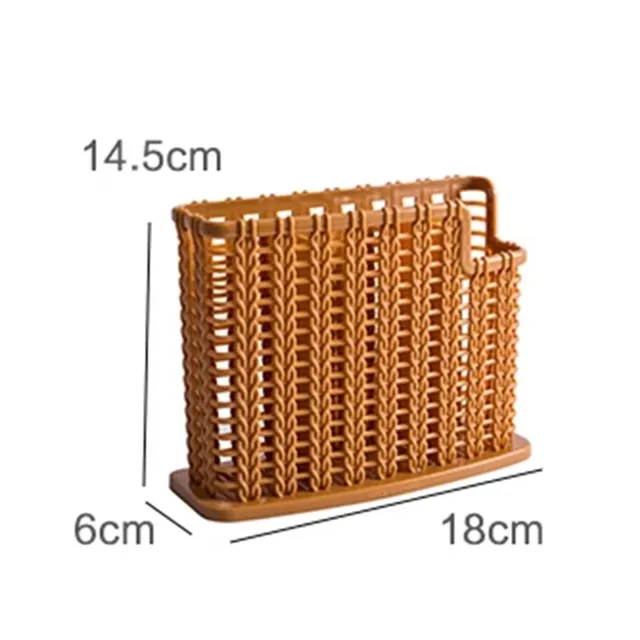 Organisateur ustensiles cuisine rotin tressé plastique… – vue 5