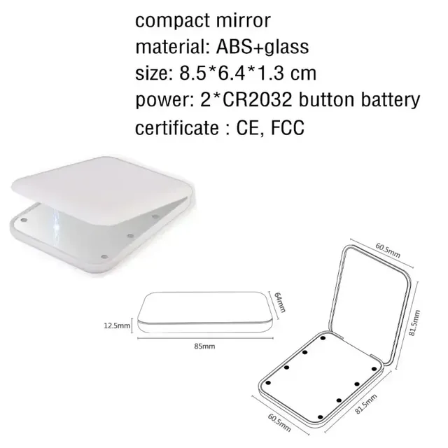 Miroir de maquillage à LED – vue 5
