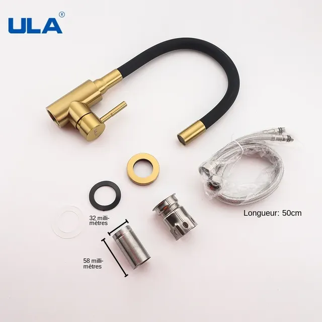 ULA robinet de cuisine en or – vue 6