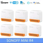 SONOFF-MINI Commutateur WiFi R4, Commutateur bidirectionnel, Smart Home Tech, Citations Wi-Fi, Télécommande vocale, Alexa Google Home Alice