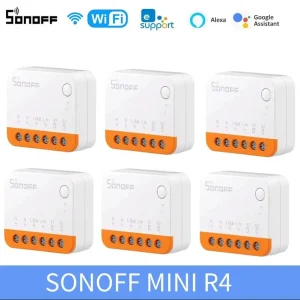 SONOFF-MINI Commutateur WiFi R4, Commutateur bidirectionnel, Smart Home Tech, Citations Wi-Fi, Télécommande vocale, Alexa Google Home Alice SONOFF-MINI Commutateur WiFi R4, Commutateur bidirectionnel, Smart Home Tech, Citations Wi-Fi, Télécommande vocale, Alexa Google Home Alice