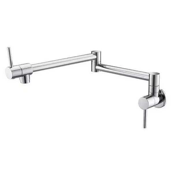Robinet mural articulé cuisine laiton or rose finition… – vue 5