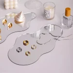 Miroir de forme irrégulière, réflexion inversée, accessoires de photographie de plage en plein air pour arrière-plan, Studio, bijoux, cosmétiques, faire des Photos