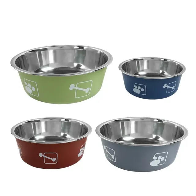 Bol pour animaux de compagnie en acier inoxydable Double… – vue 6