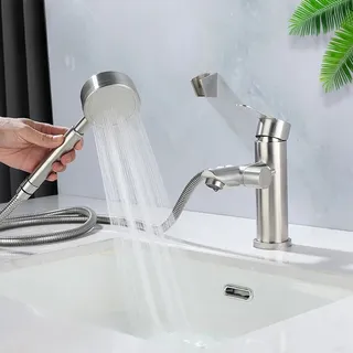Robinet de lavabo chaud et froid à double usage en acier inoxydable 304