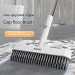Brosse de sol de salle de bains, brosse de nettoyage de toilettes, poils à Long manche, couture de sol, brosse murale, carrelage avec liquide créatif