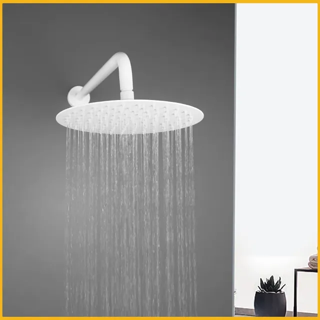Pommeau de douche rond et fin en acier inoxydable – vue 2