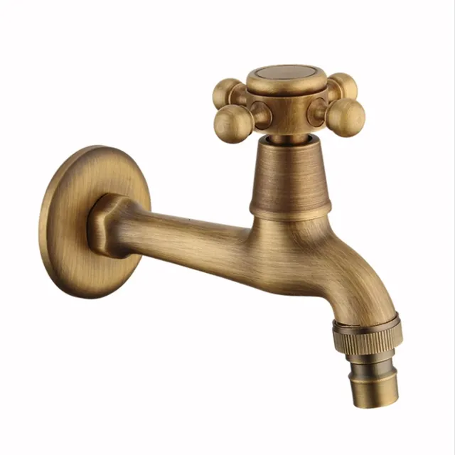 Robinet mural laiton bronze antique brossé style vintage… – vue 3