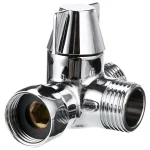Séparateur de tuyau de douche en laiton, inverseur à 3 voies, douchette à main de 1/2 pouces, adaptateur en T, Valve d&rsquo;eau par galvanoplastie 180 °   Commutateur rotatif