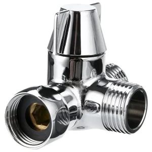 Séparateur de tuyau de douche en laiton, inverseur à 3 voies, douchette à main de 1/2 pouces, adaptateur en T, Valve d’eau par galvanoplastie 180 ° Commutateur rotatif Séparateur de tuyau de douche en laiton, inverseur à 3 voies, douchette à main de 1/2 pouces, adaptateur en T, Valve d’eau par galvanoplastie 180 ° Commutateur rotatif