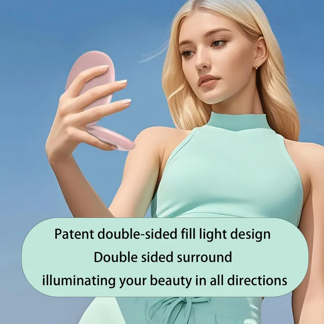 Miroir de maquillage LED portable Double face… – vue 5