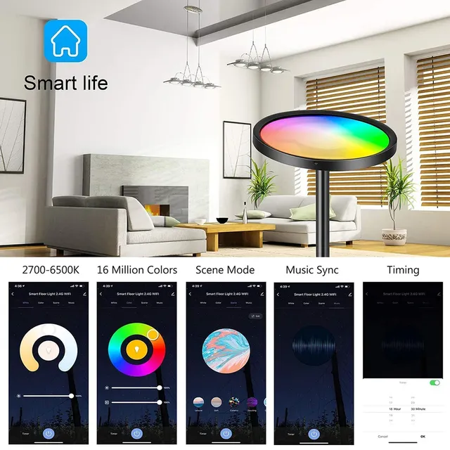 Lampadaire sur Pied Intelligent RGB – vue 4