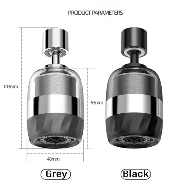 Robinet de cuisine en acier inoxydable 3 modes 360 °… – vue 6