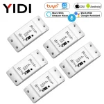 Commutateur d&rsquo;éclairage intelligent WiFi, 2/3/5 pièces Module de disjoncteur bricolage maison intelligente de base Tuya vie intelligente télécommande sans fil Alexa Google Home