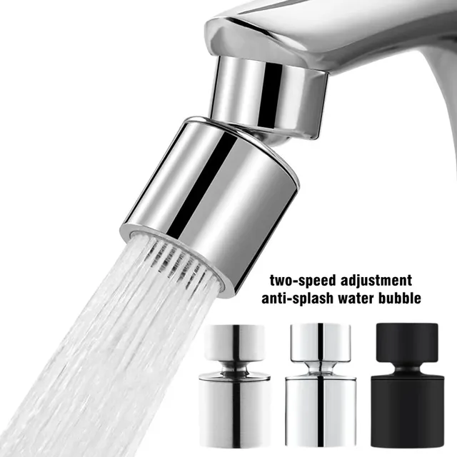 Buse de robinet de lavabo à 2 modes en laiton – vue 2