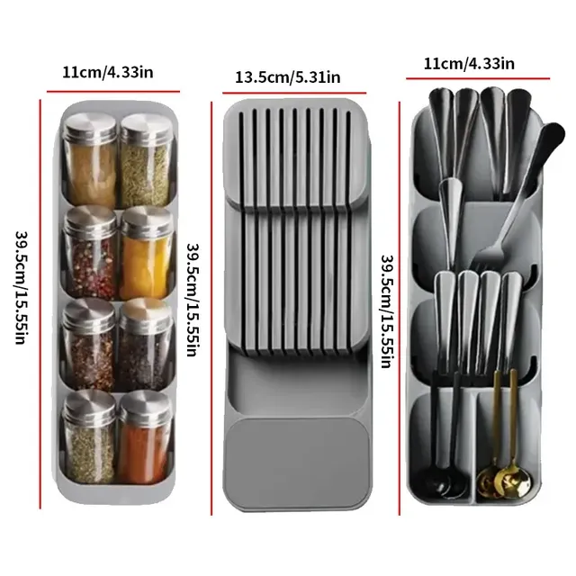 Organiseur tiroir modulable compact rangecouverts porte… – vue 6