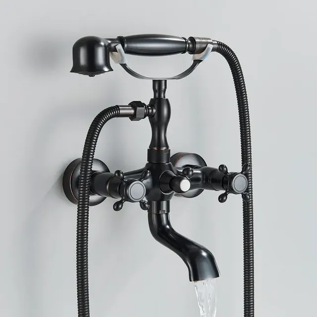 Robinet de baignoire-douche en laiton Antique – vue 6