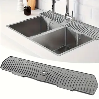 Tapis de robinet de cuisine pliable en Silicone