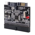Adaptateur IDE SATA conversion disque dur 44 broches plaqué PCB noir compact chipset SMD quartz LED témoin portable