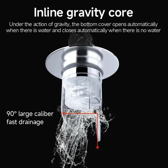 Bassin universel Pop-up Drain Filtre Lavabo Cheveux… – vue 4