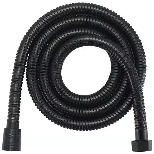 Tuyau de douche Flexible noir/argent – vue 3