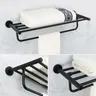 Ensemble mural accessoires salle bain noir mat acier… – vue 2