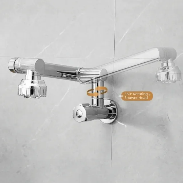 360 ° Robinet mural rotatif finition chromée – vue 4