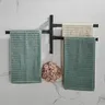 Porte serviettes pivotant quatre bras mural noir mat… – vue 5
