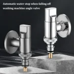 Valve d&rsquo;arrêt d&rsquo;eau automatique, machine à laver tout en cuivre, robinet à clipser, tambour de joint automatique 4/6 points universel