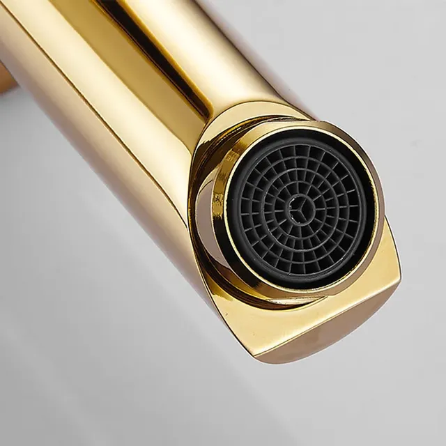 Robinet à capteur infrarouge automatique doré – vue 4