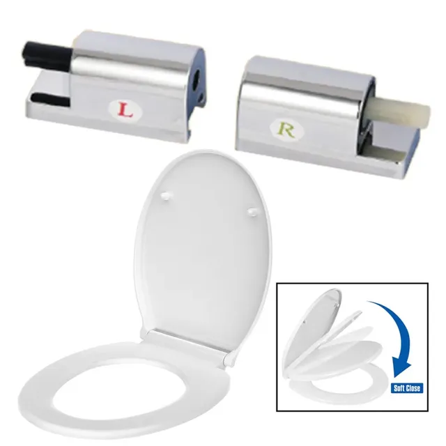 Ensemble de charnières de toilette à fermeture douce