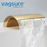 Bec de cascade de baignoire de couleur or/noir mat – vue 2