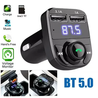 Chargeur de voiture transmetteur FM Bluetooth Audio double USB voiture…